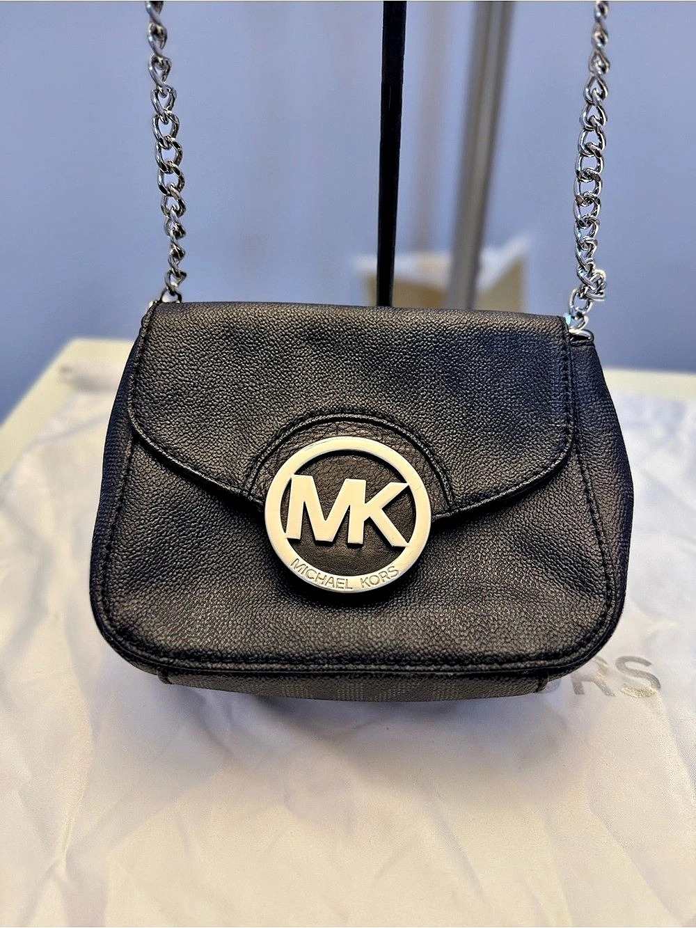 Michael Kors Greenwich Small Saffiano Leather Crossbody Bag, Black